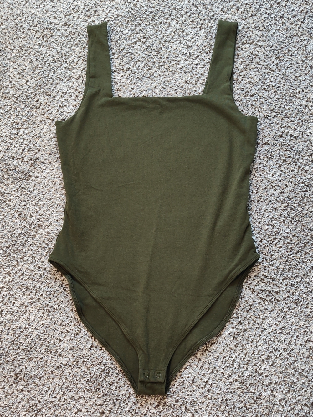 Old Navy Olive Green Square Neck Bodysuit